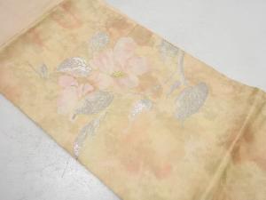 引き箔枝花模様織り出し名古屋帯